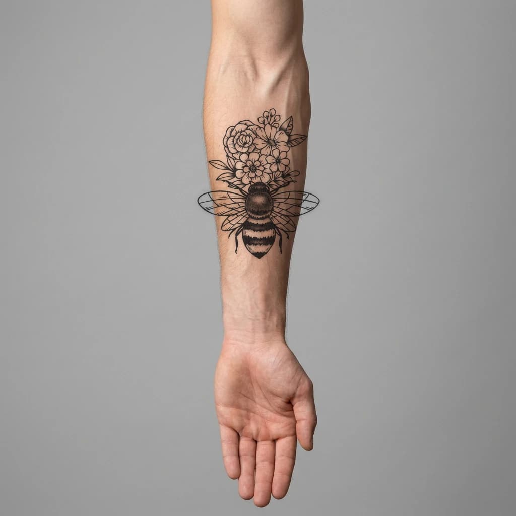 High-fidelity fresh tattoo application composite