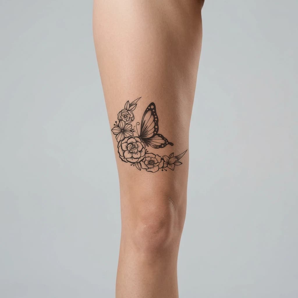 High-fidelity fresh tattoo application composite