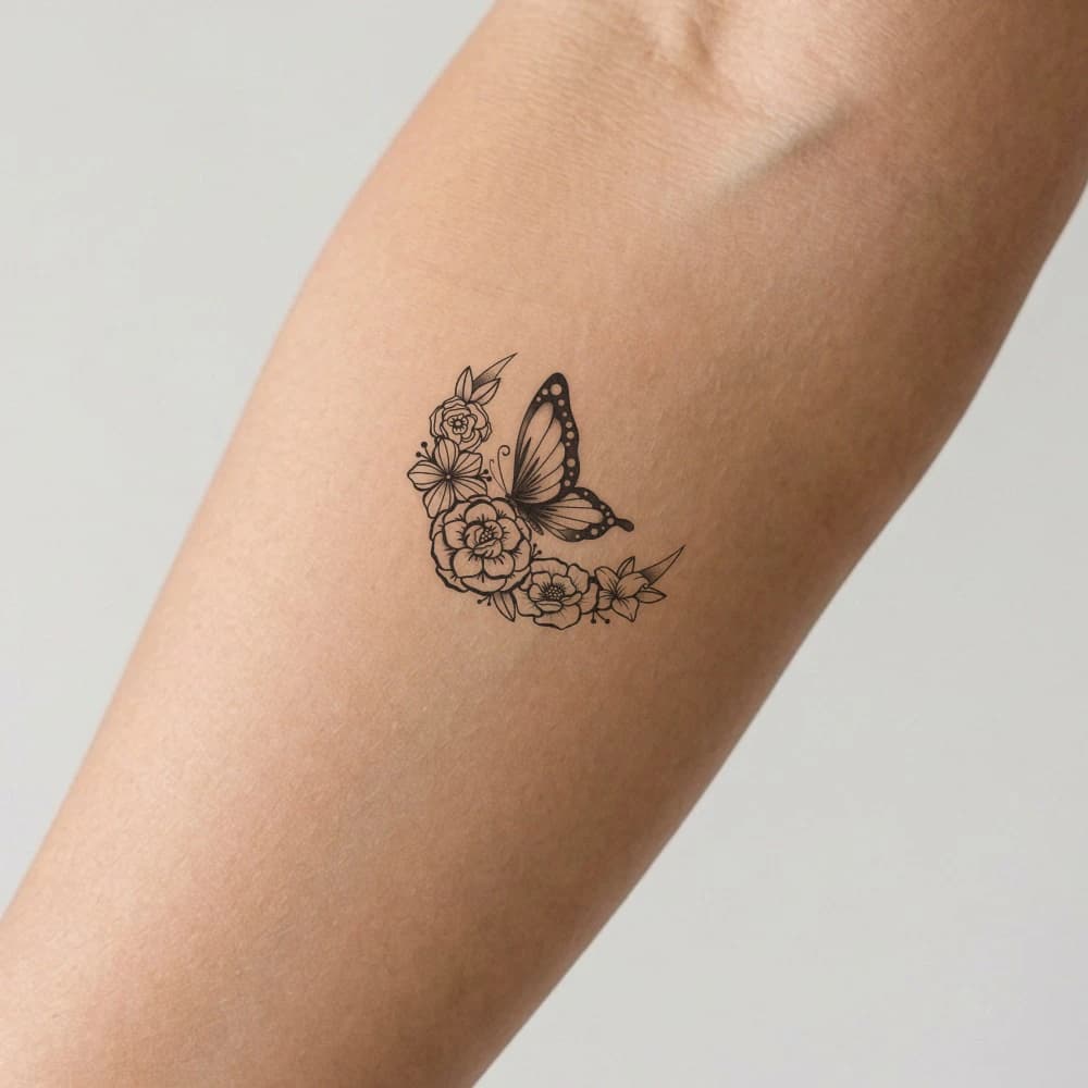 High-fidelity fresh tattoo application composite
