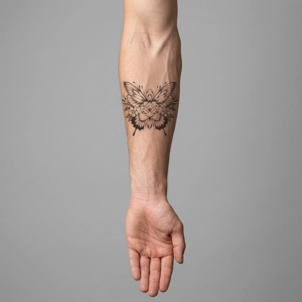 High-fidelity fresh tattoo application composite