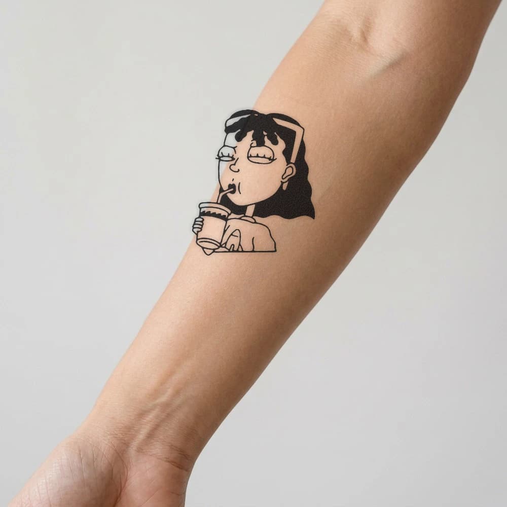 High-fidelity fresh tattoo application composite