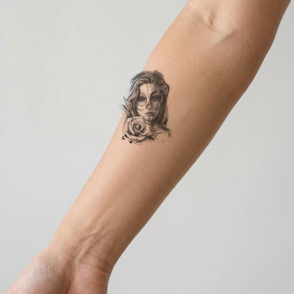 High-fidelity fresh tattoo application composite