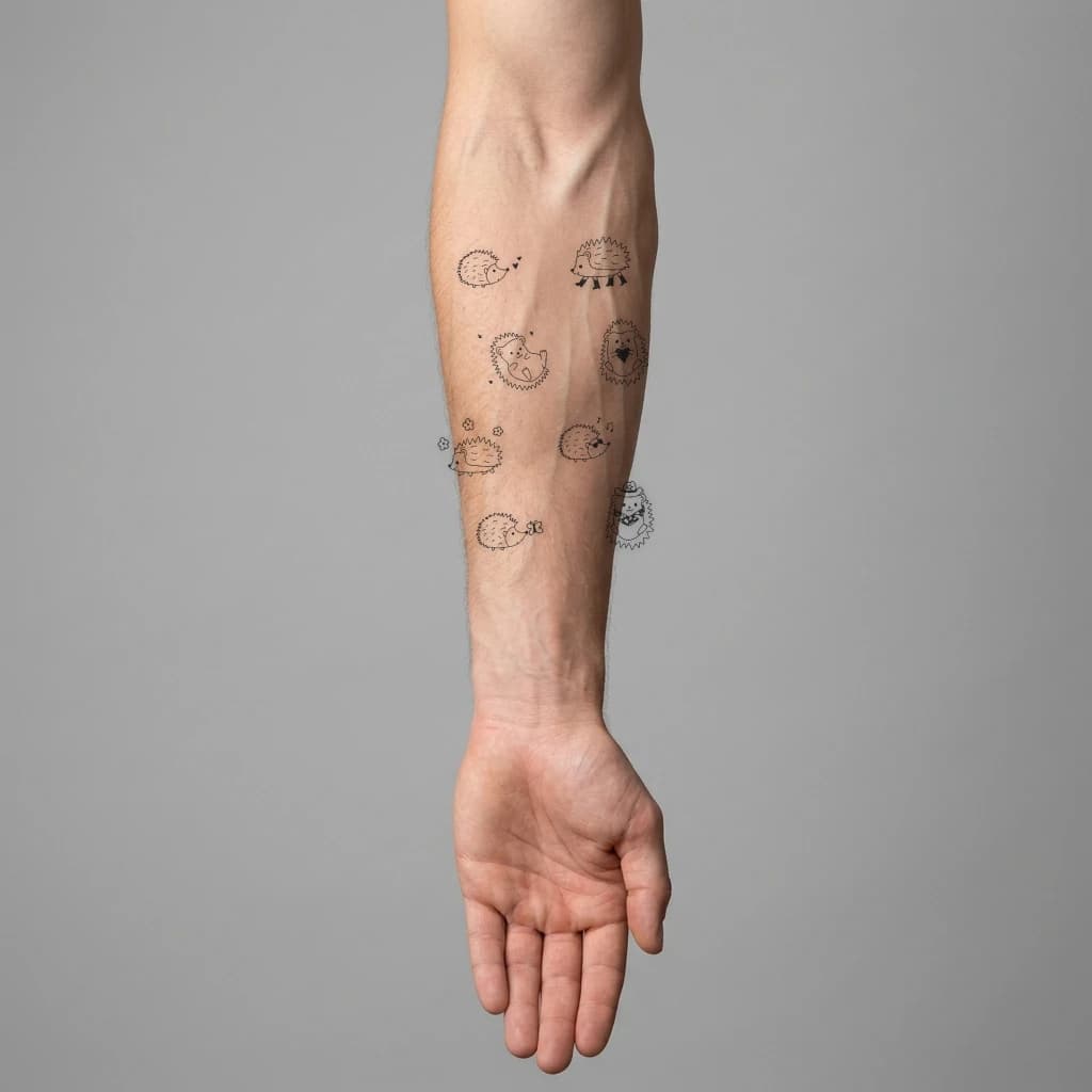 High-fidelity fresh tattoo application composite