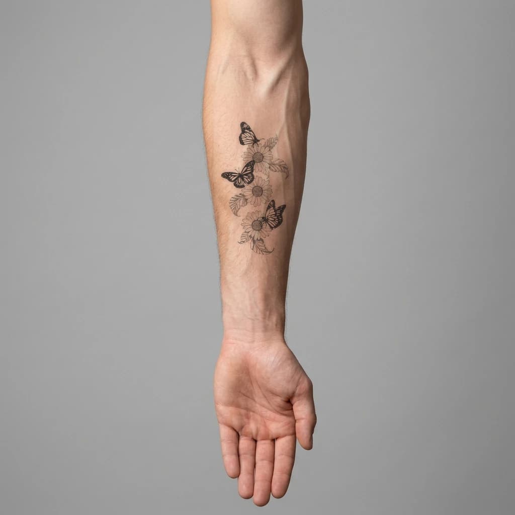 High-fidelity fresh tattoo application composite