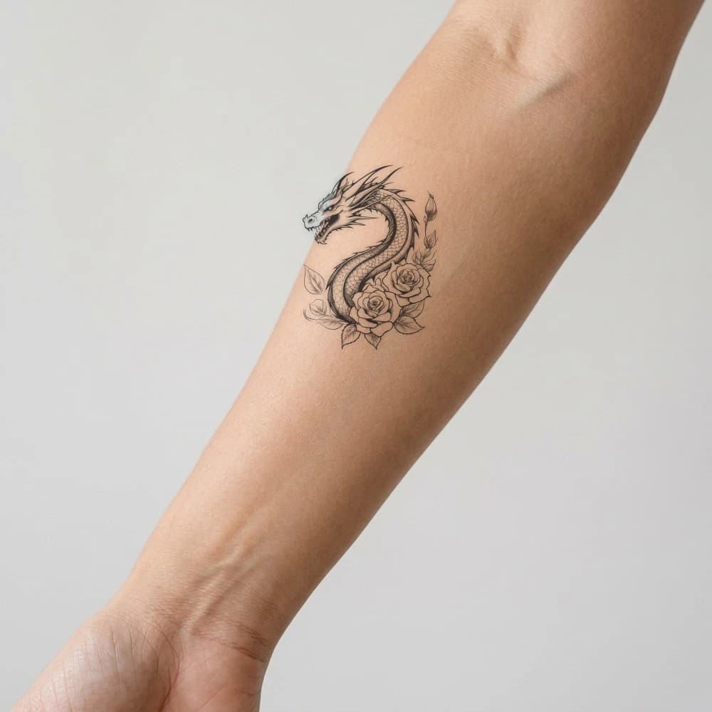 High-fidelity fresh tattoo application composite