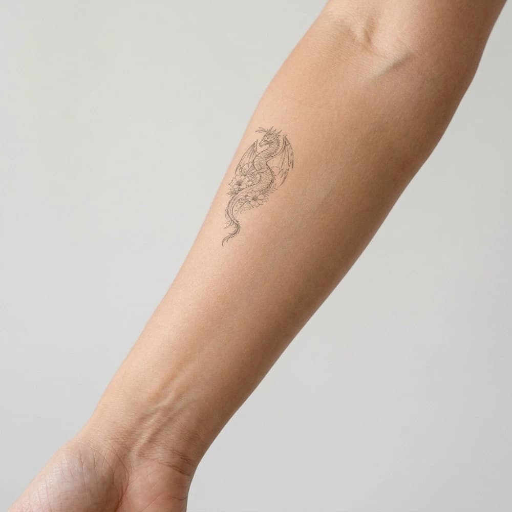 High-fidelity fresh tattoo application composite