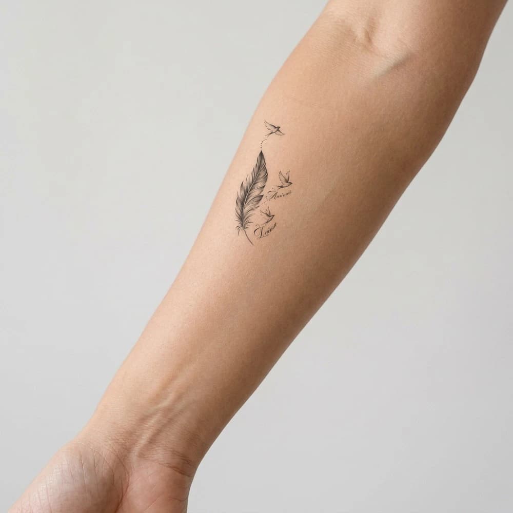 High-fidelity fresh tattoo application composite