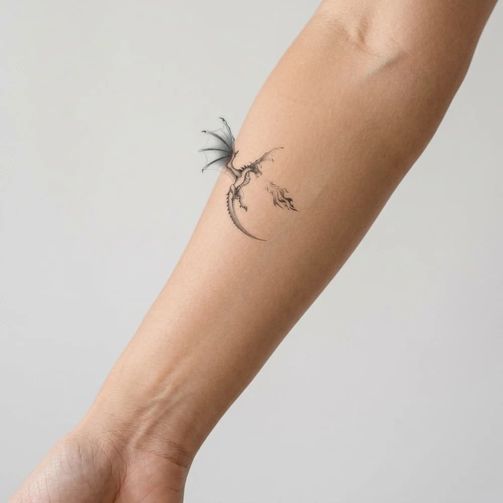 High-fidelity fresh tattoo application composite