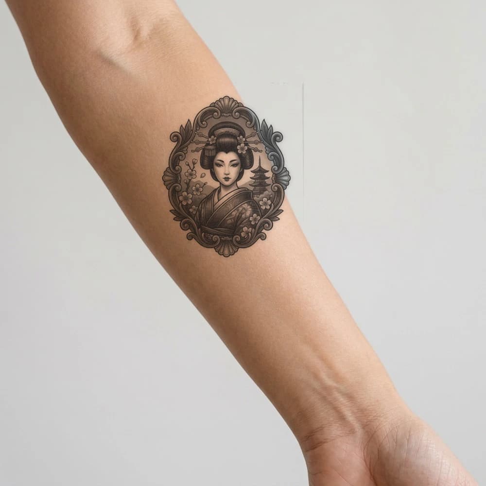 High-fidelity fresh tattoo application composite