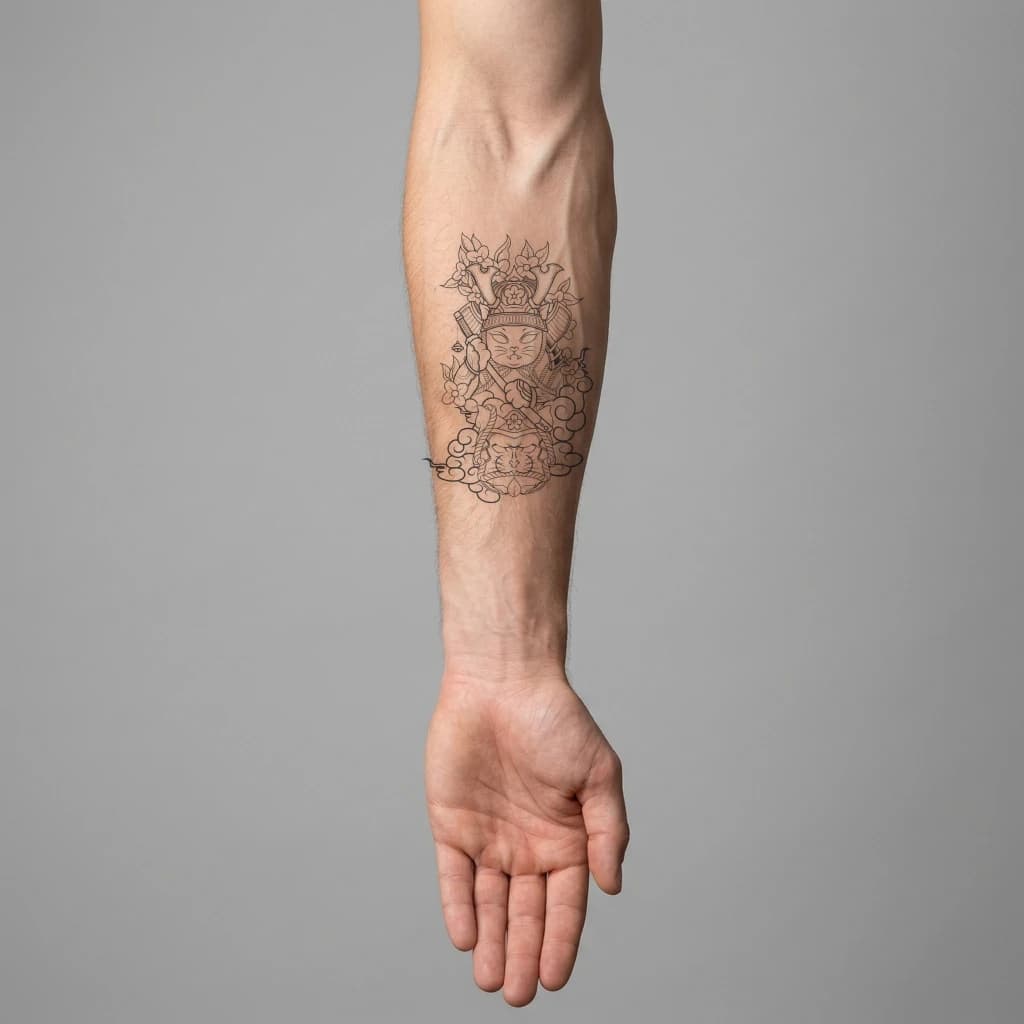 High-fidelity fresh tattoo application composite