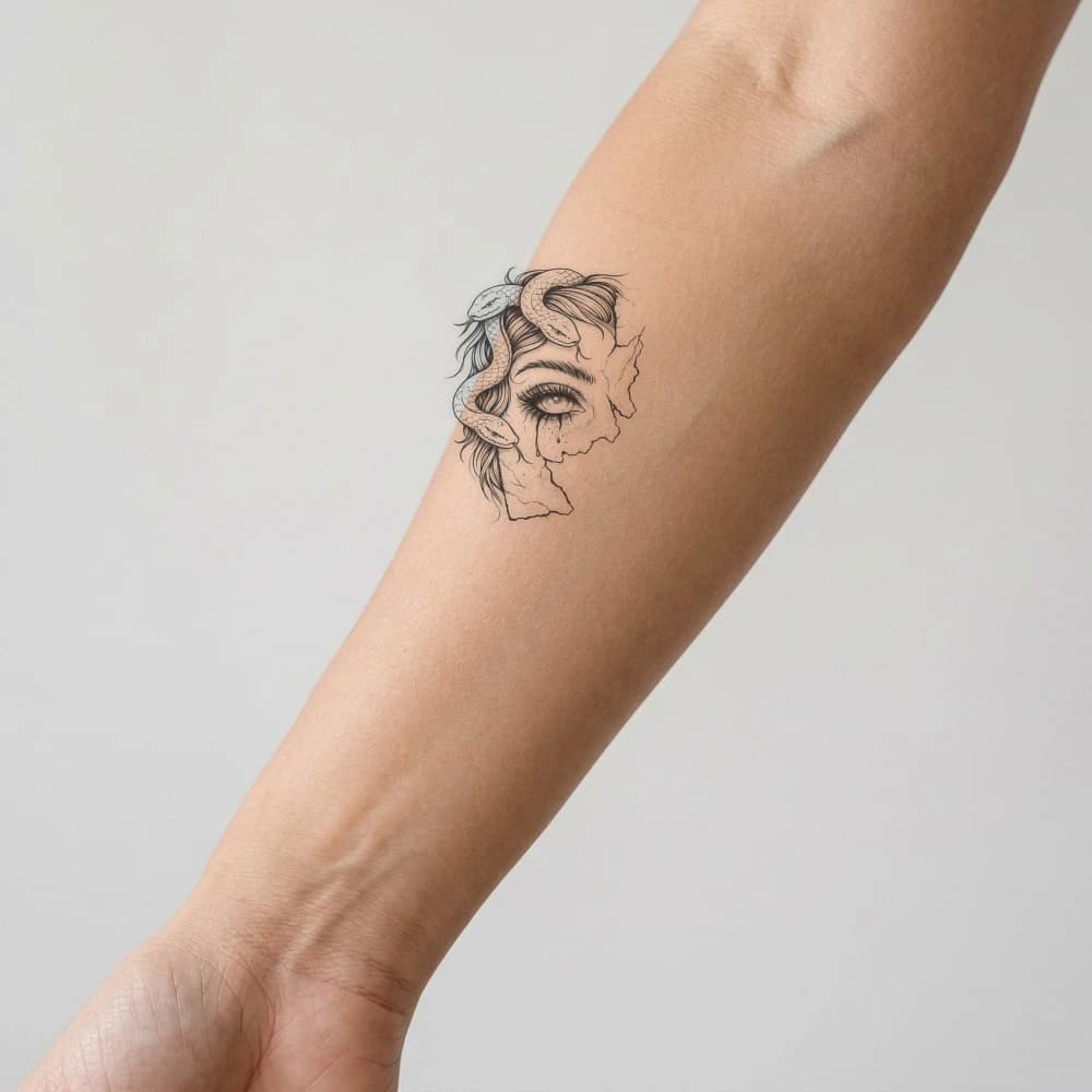 High-fidelity fresh tattoo application composite