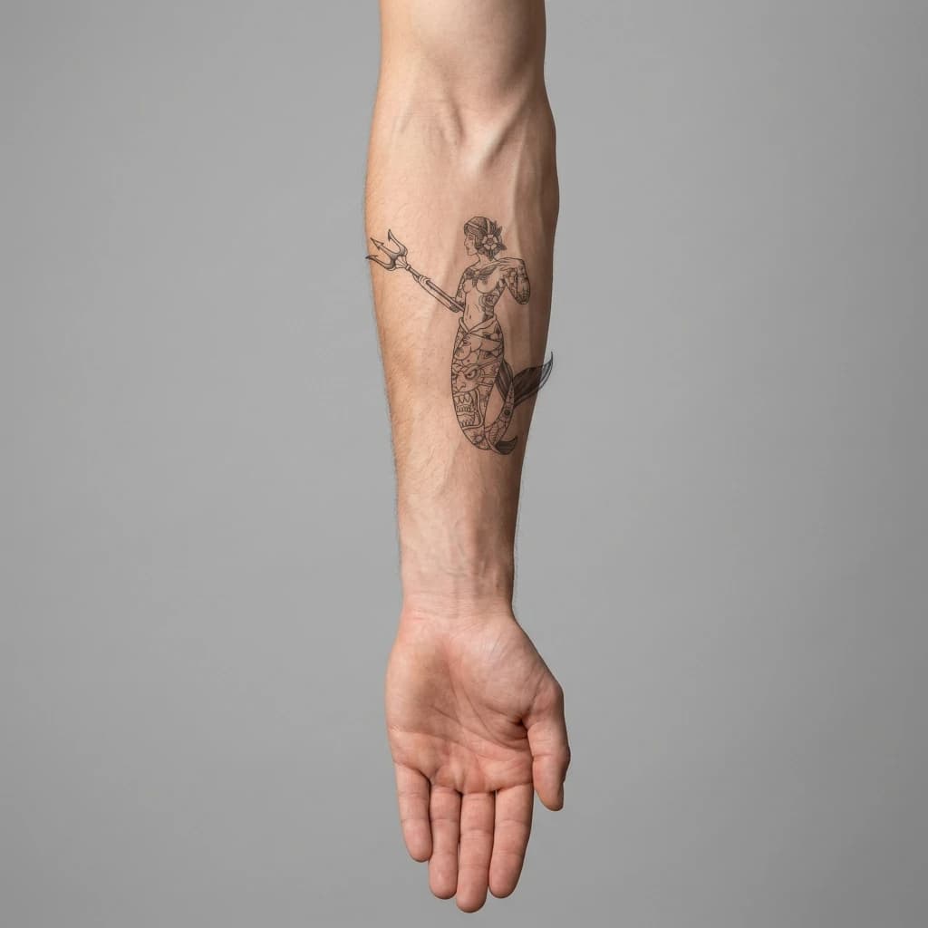 High-fidelity fresh tattoo application composite