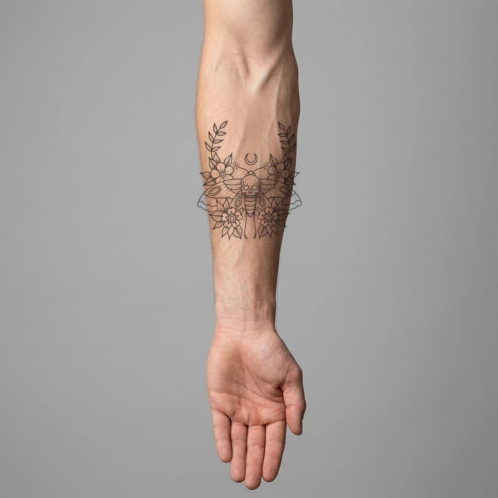 High-fidelity fresh tattoo application composite