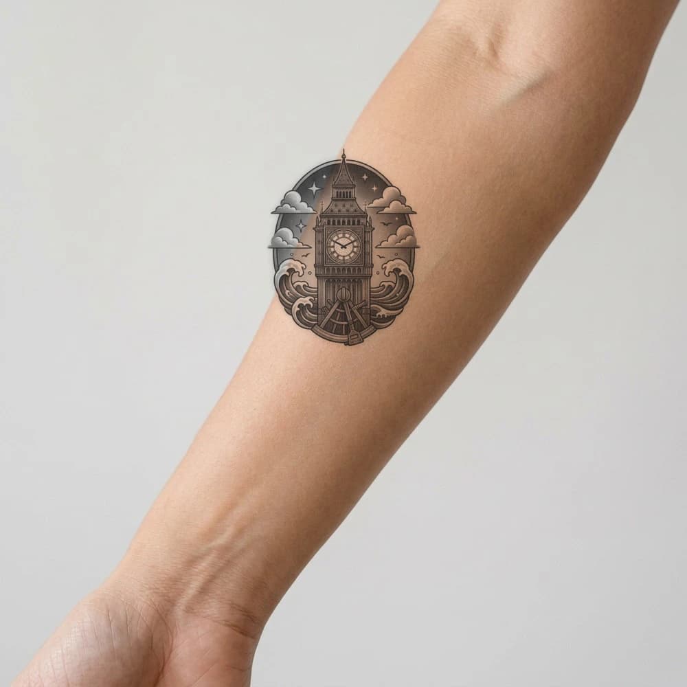 High-fidelity fresh tattoo application composite