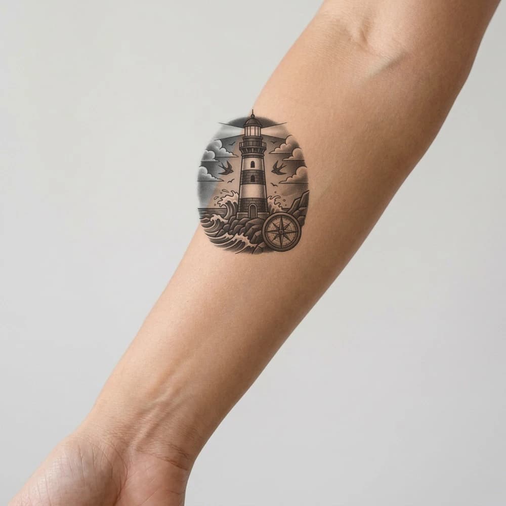 High-fidelity fresh tattoo application composite