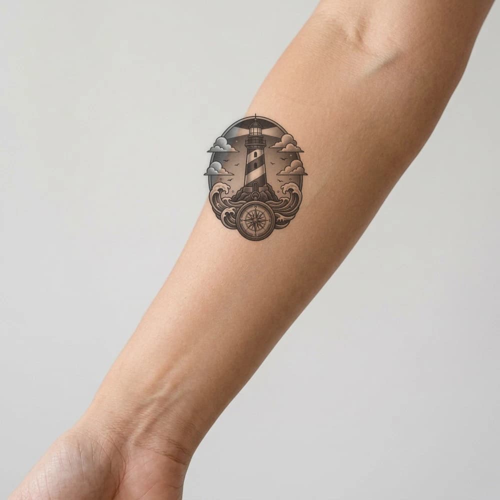 High-fidelity fresh tattoo application composite