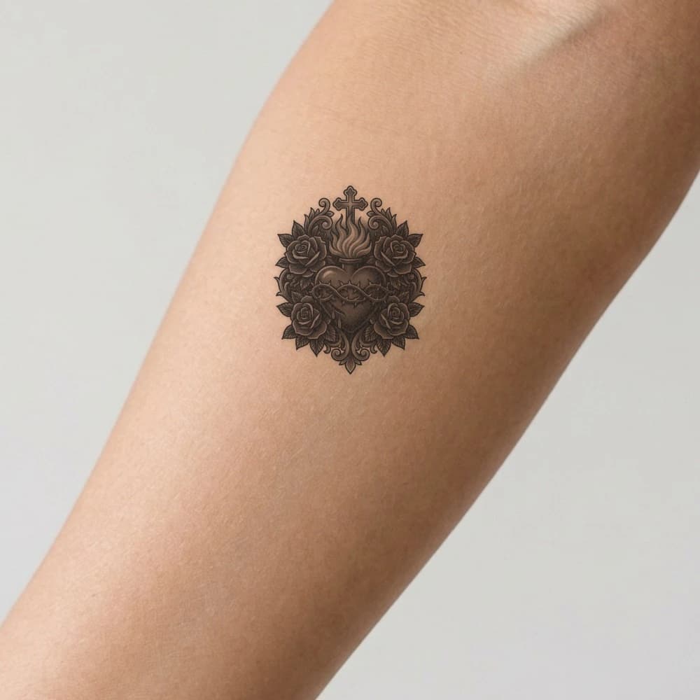 High-fidelity fresh tattoo application composite