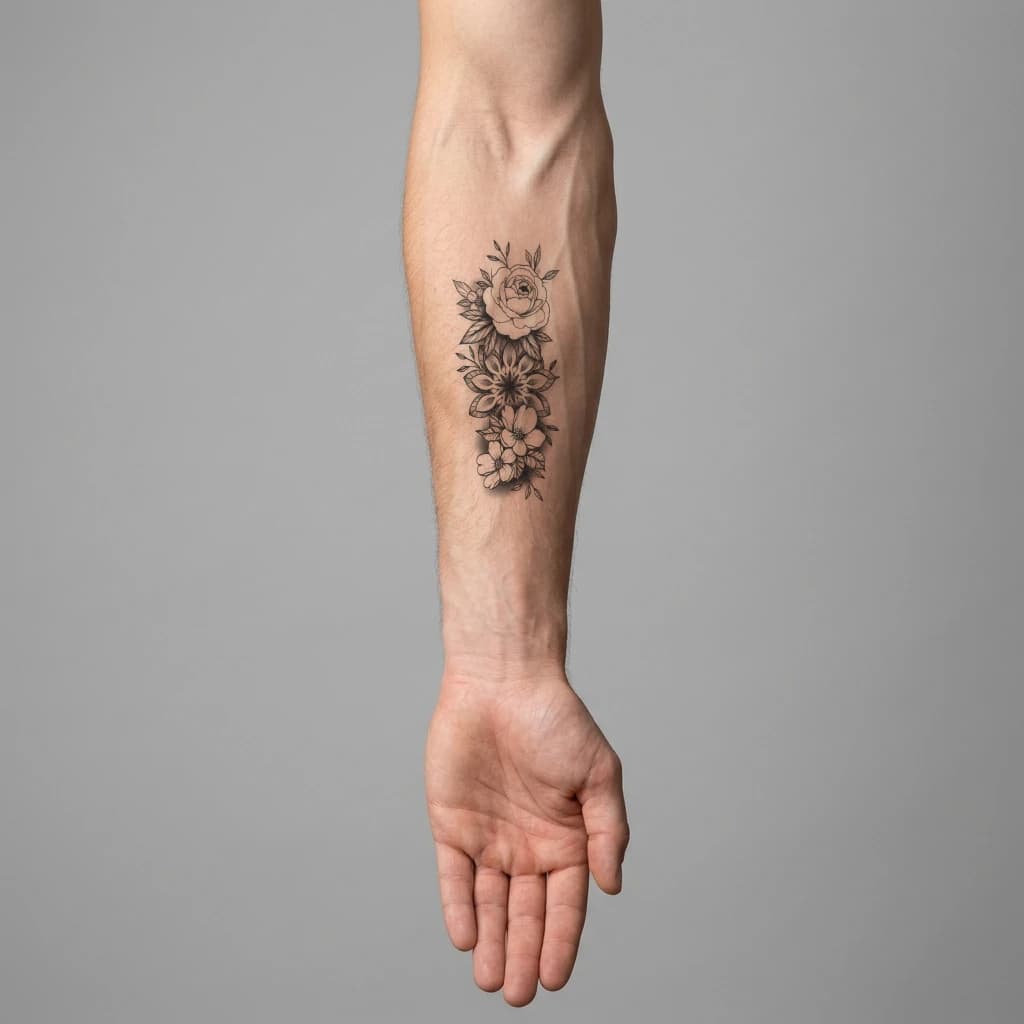 High-fidelity fresh tattoo application composite