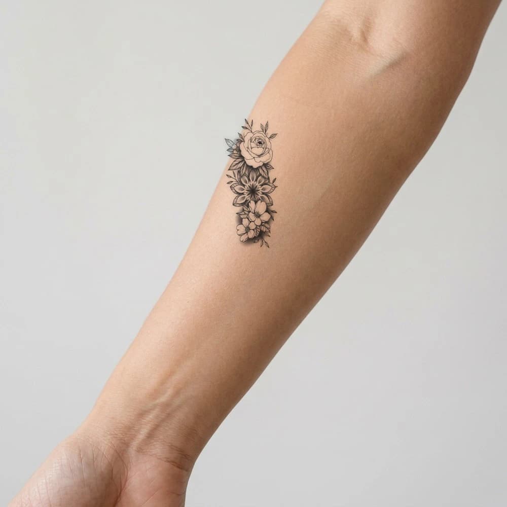High-fidelity fresh tattoo application composite