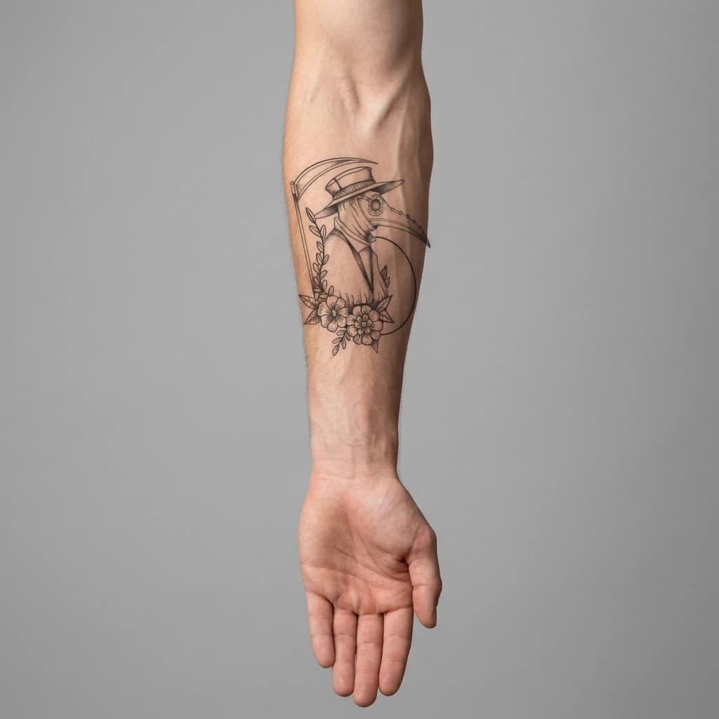 High-fidelity fresh tattoo application composite