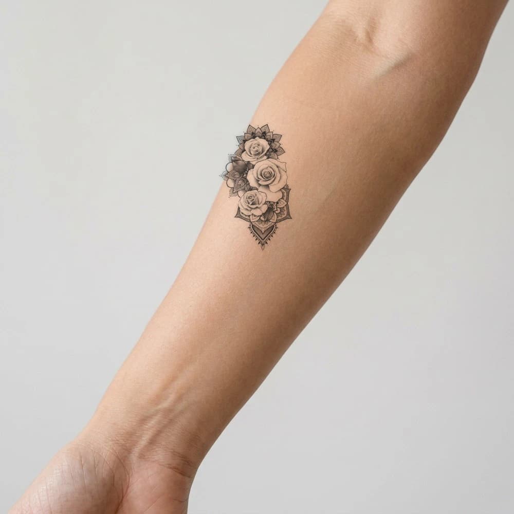 High-fidelity fresh tattoo application composite