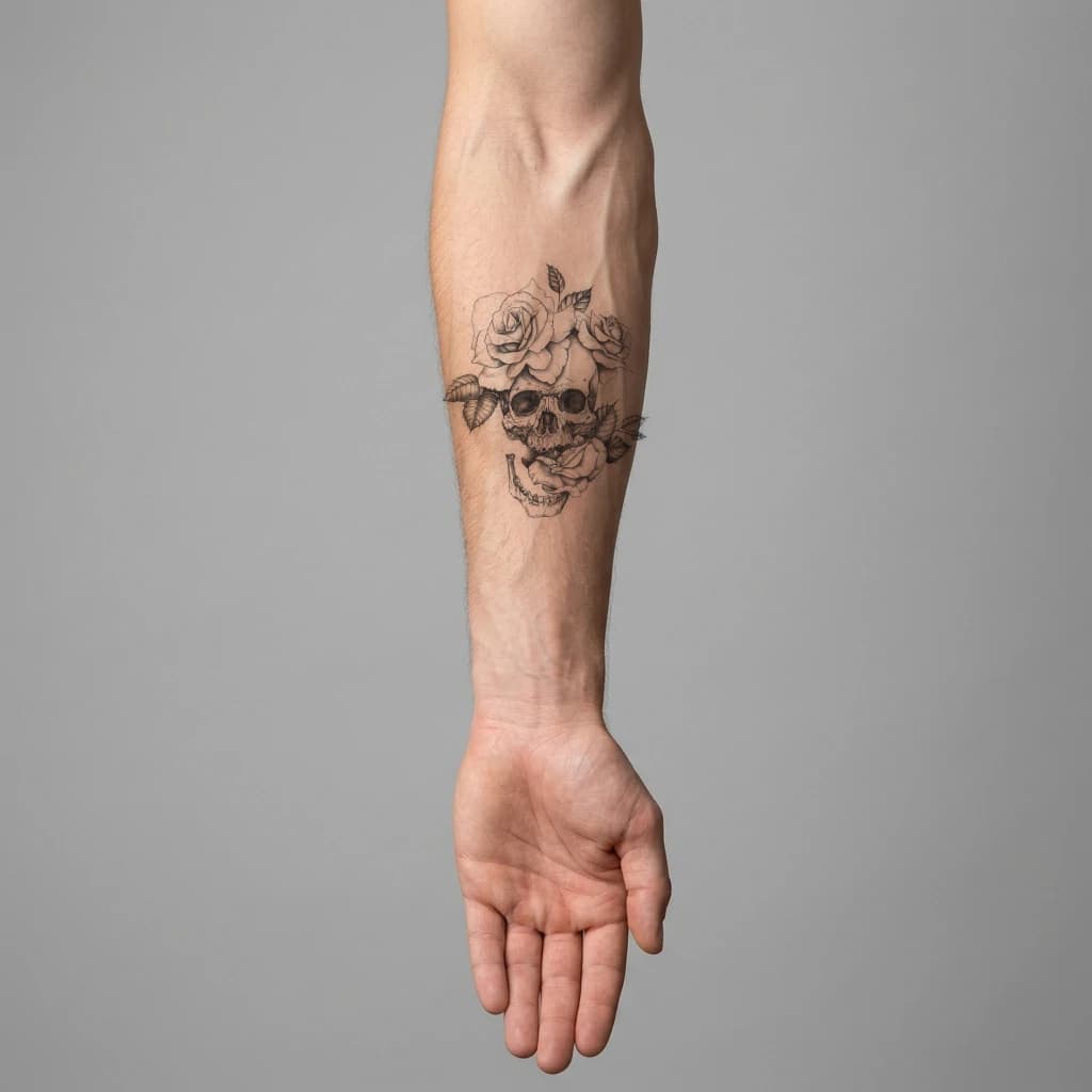 High-fidelity fresh tattoo application composite