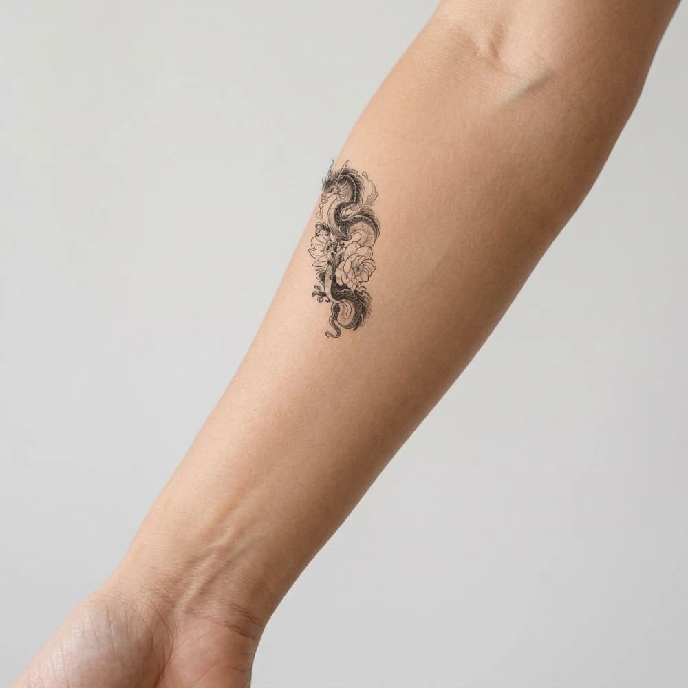 High-fidelity fresh tattoo application composite