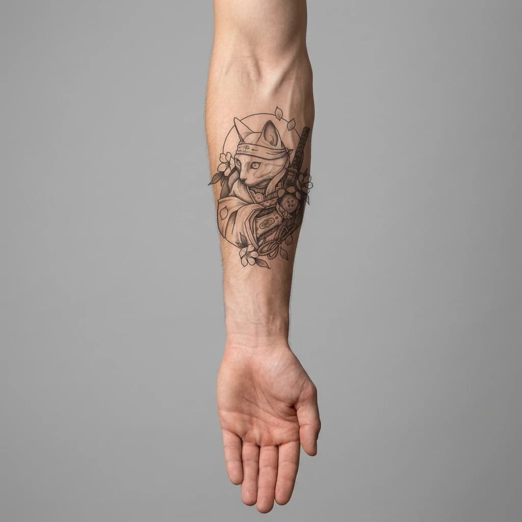 High-fidelity fresh tattoo application composite