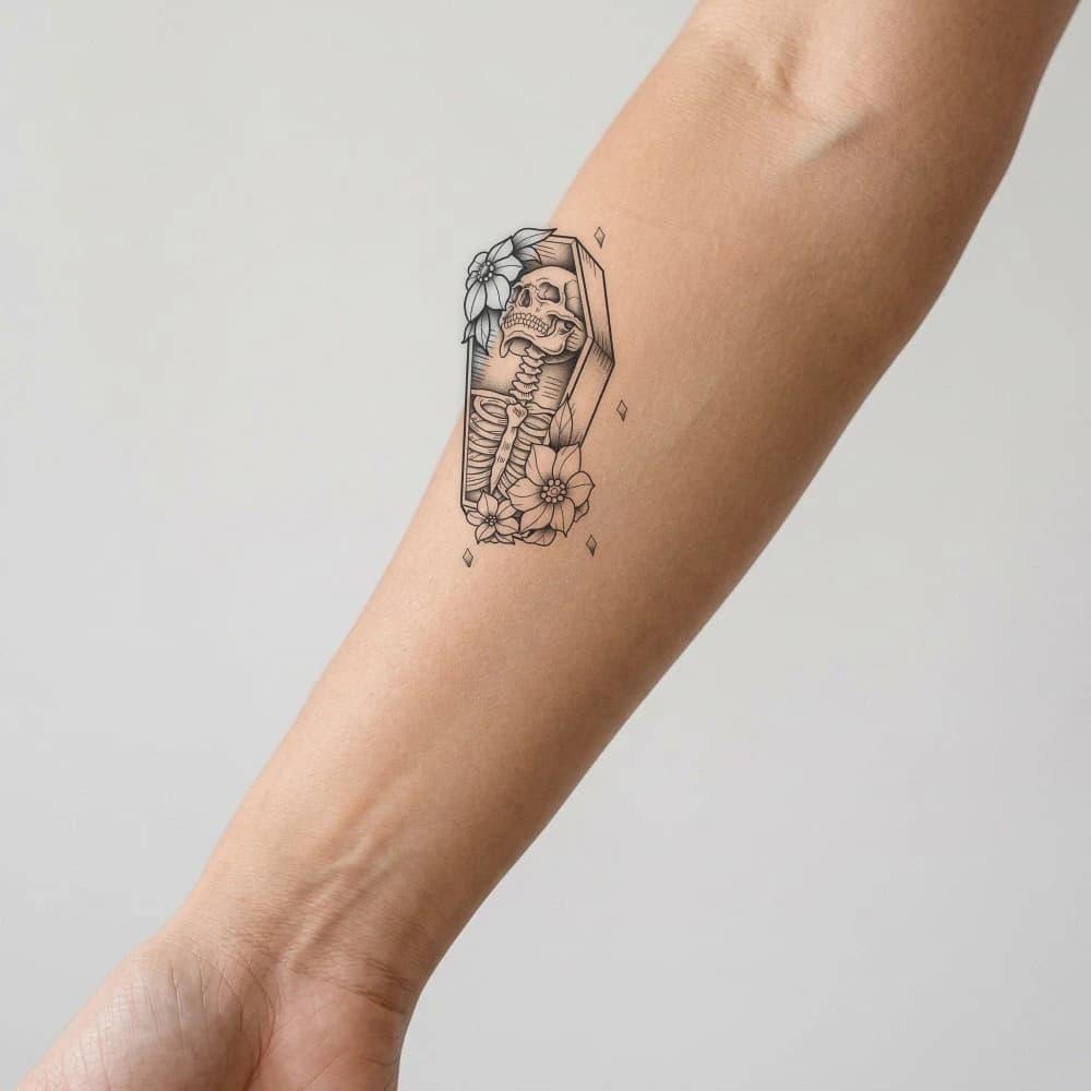 High-fidelity fresh tattoo application composite