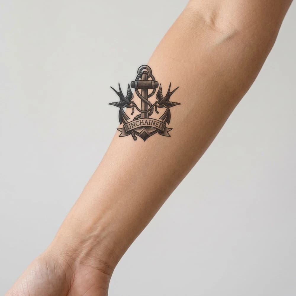 High-fidelity fresh tattoo application composite
