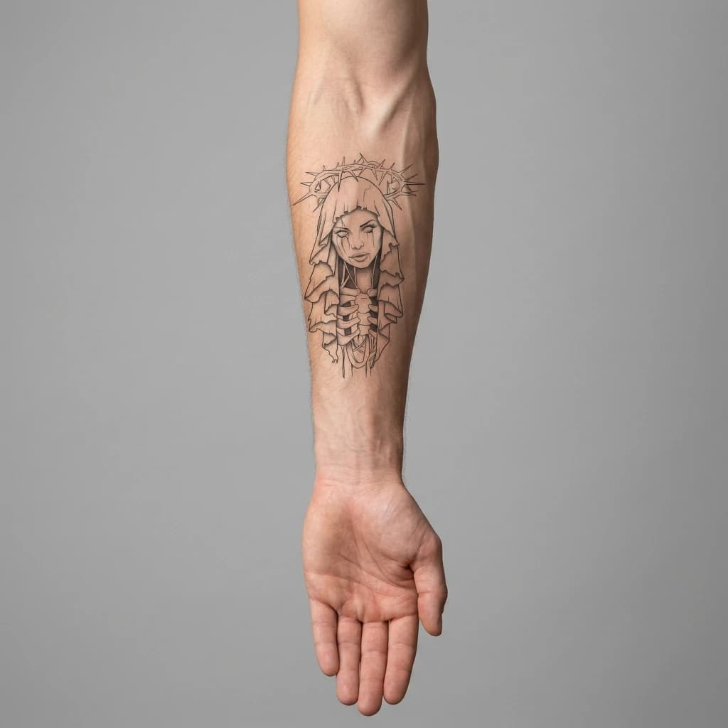 High-fidelity fresh tattoo application composite