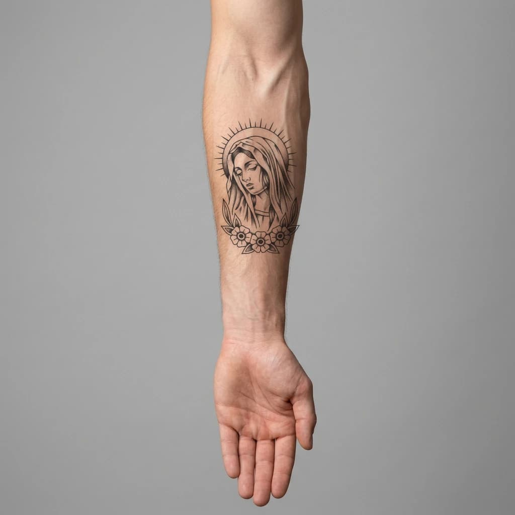 High-fidelity fresh tattoo application composite