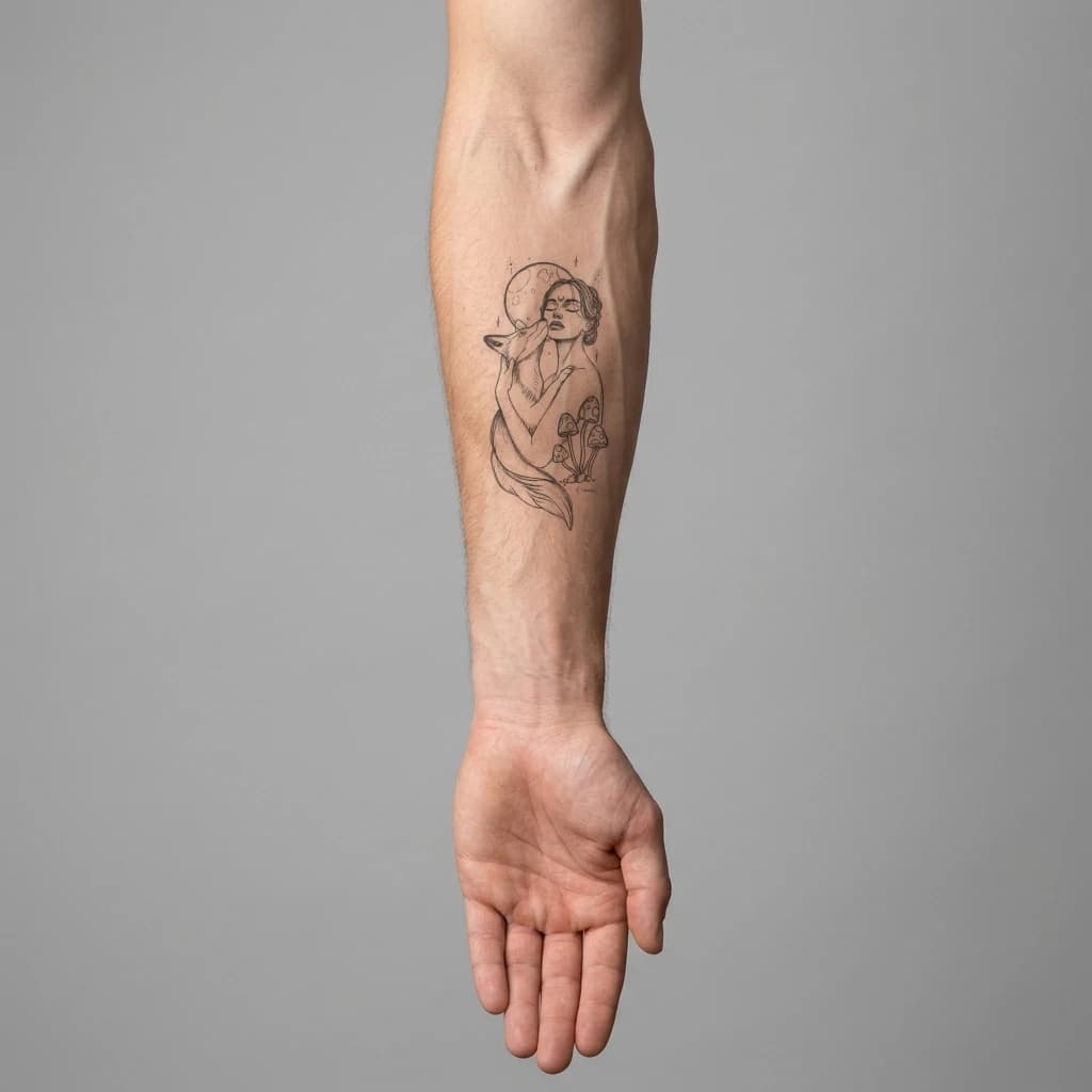 High-fidelity fresh tattoo application composite