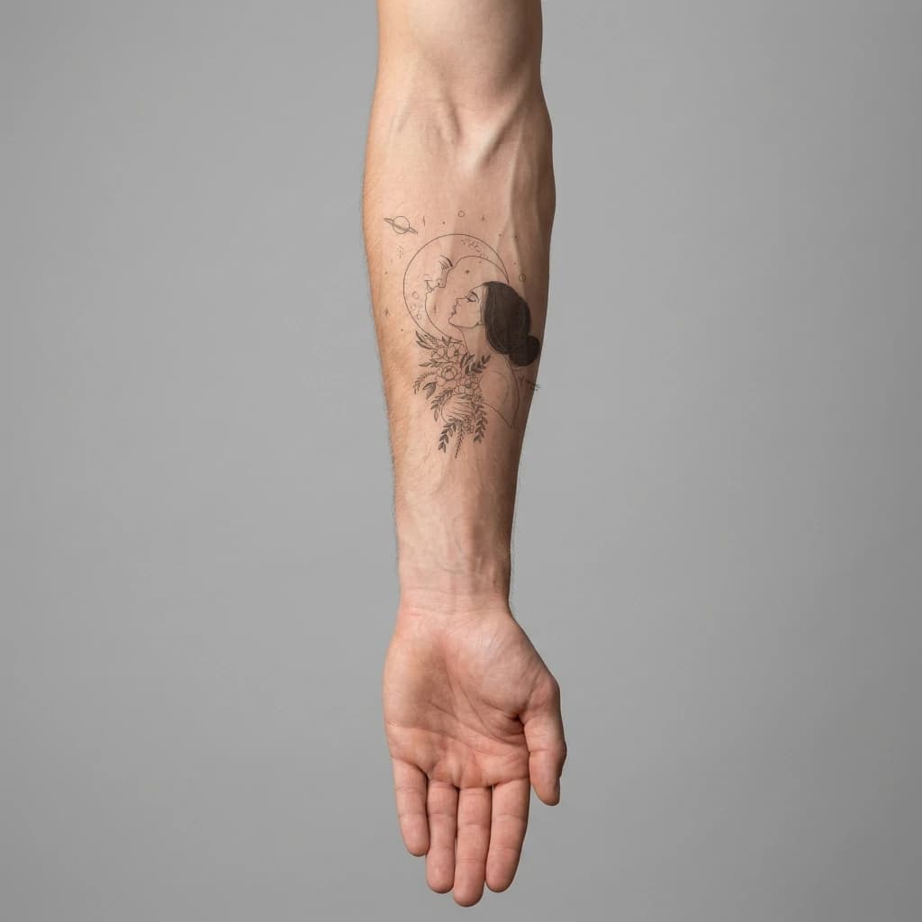 High-fidelity fresh tattoo application composite