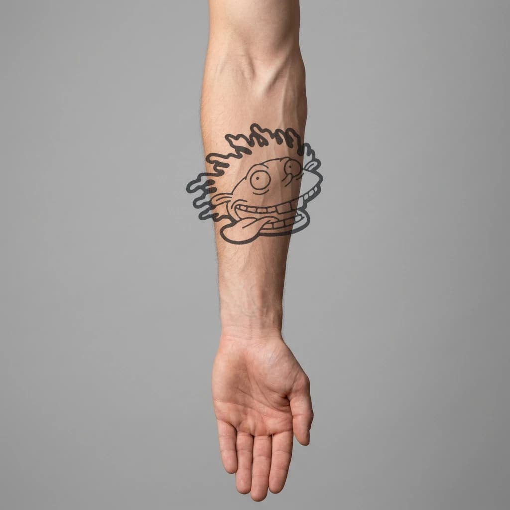 High-fidelity 5-year healed tattoo simulation composite