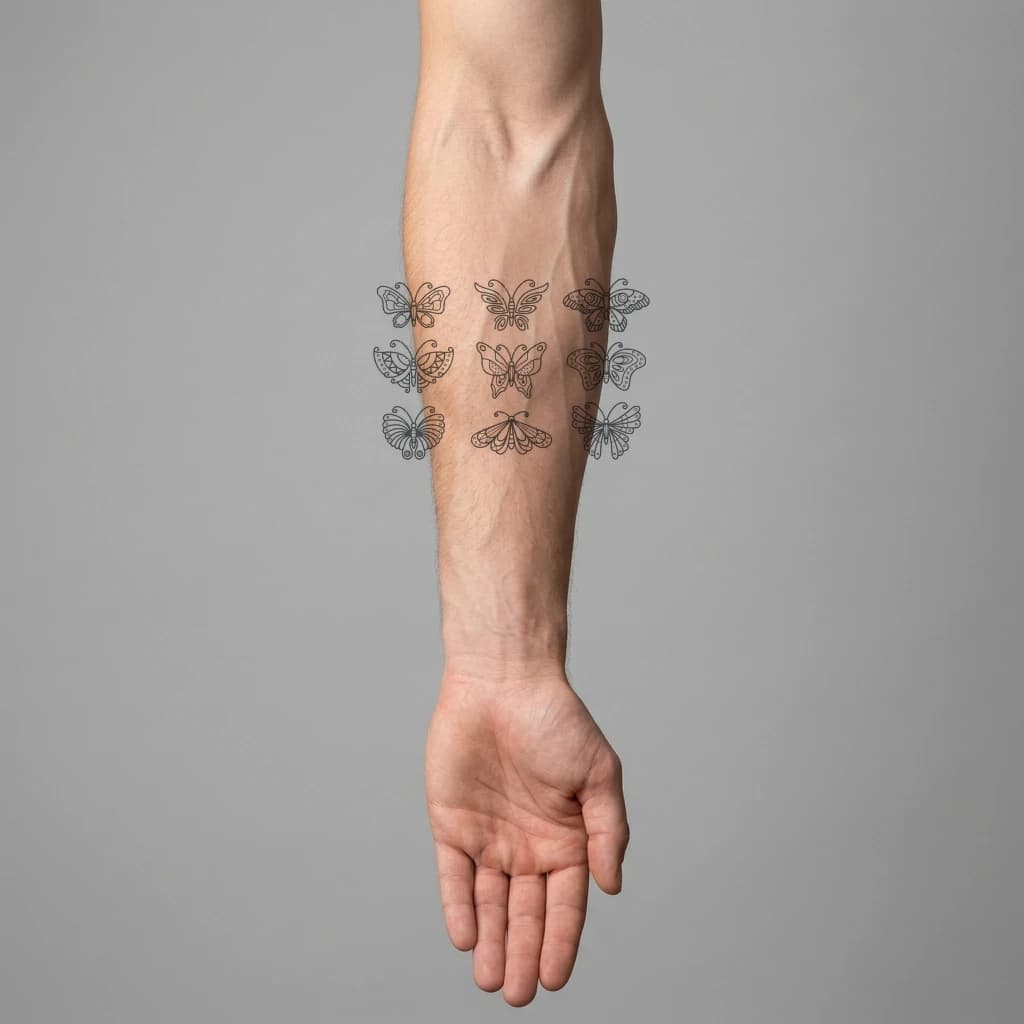 High-fidelity 5-year healed tattoo simulation composite