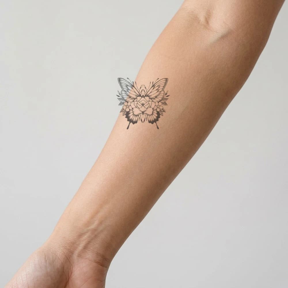 High-fidelity 5-year healed tattoo simulation composite