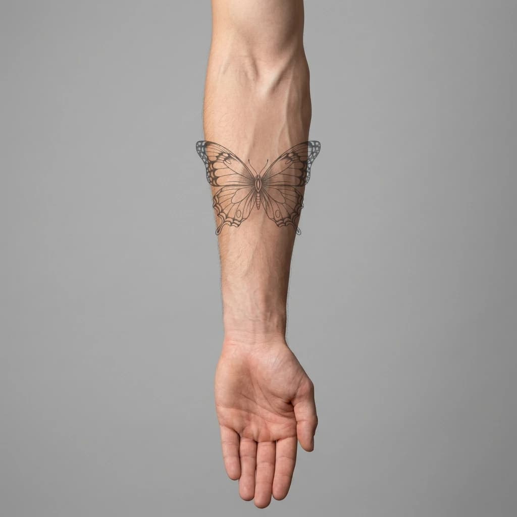 High-fidelity 5-year healed tattoo simulation composite