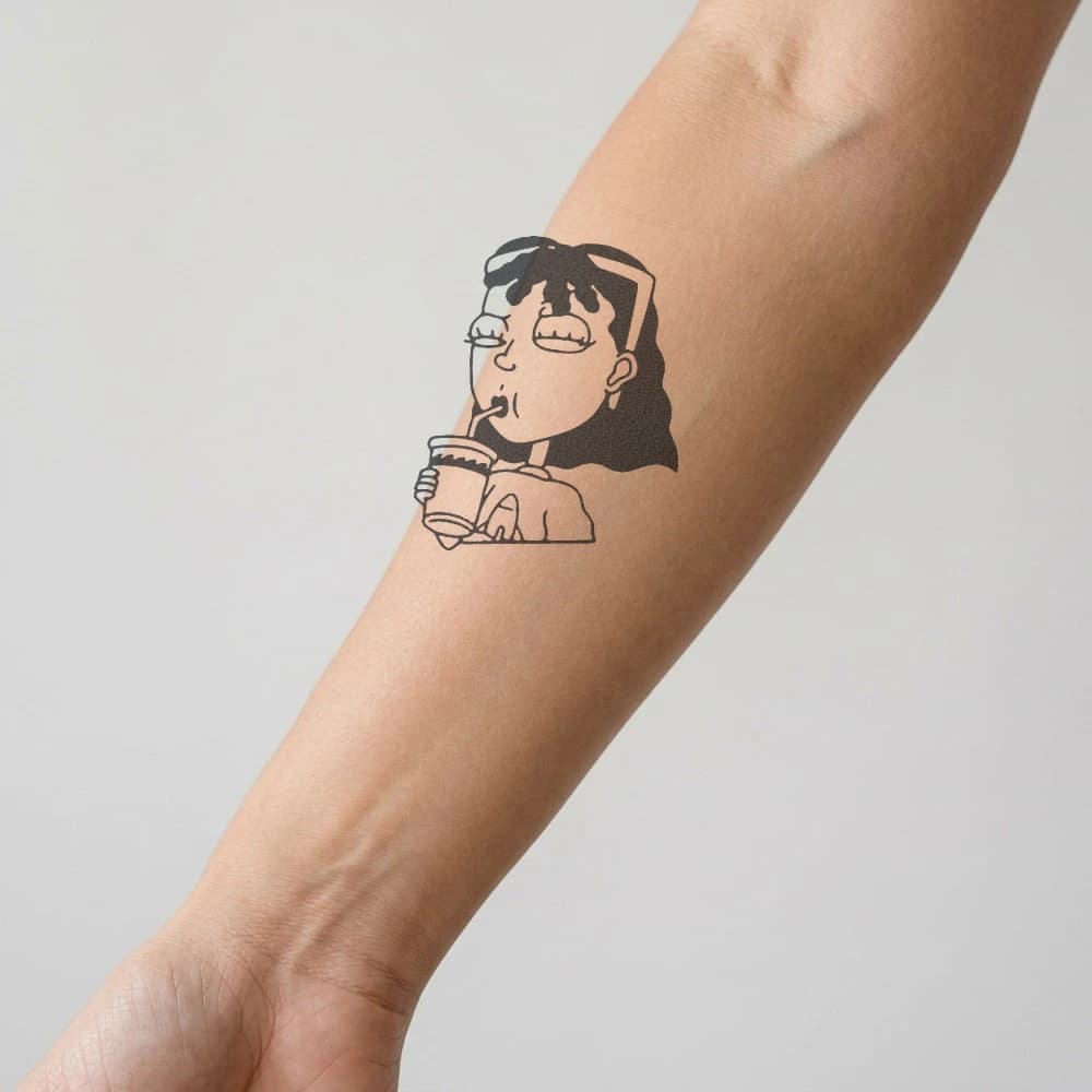 High-fidelity 5-year healed tattoo simulation composite
