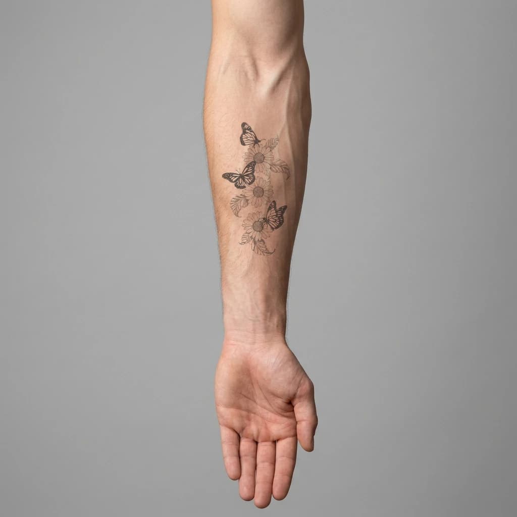 High-fidelity 5-year healed tattoo simulation composite