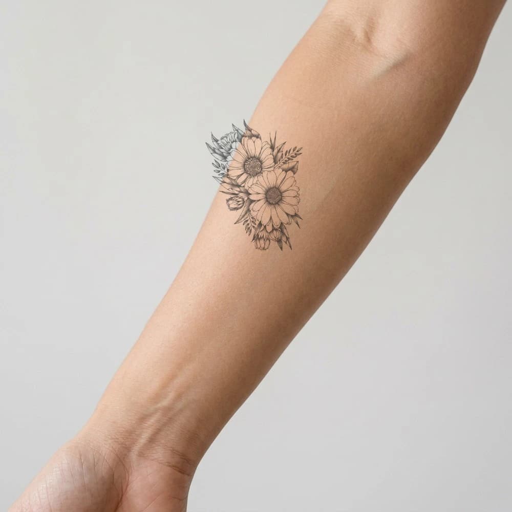High-fidelity 5-year healed tattoo simulation composite