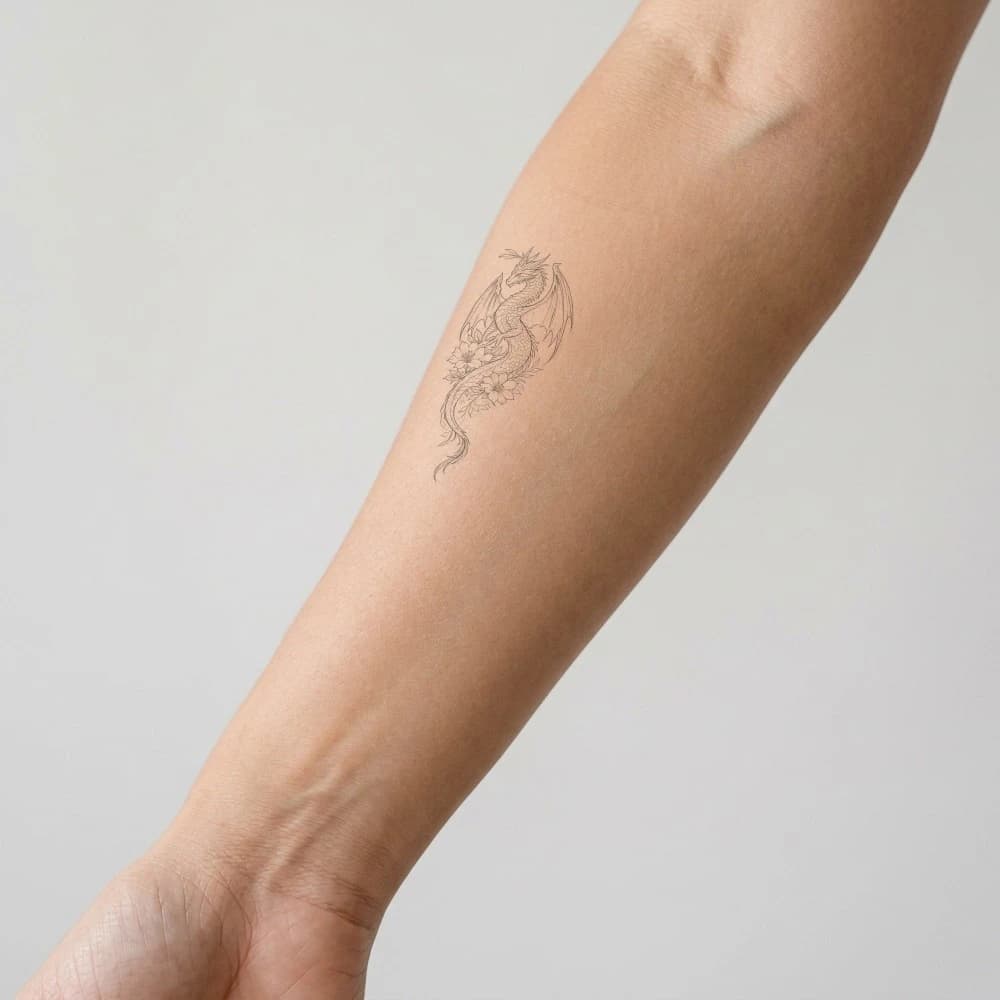 High-fidelity 5-year healed tattoo simulation composite
