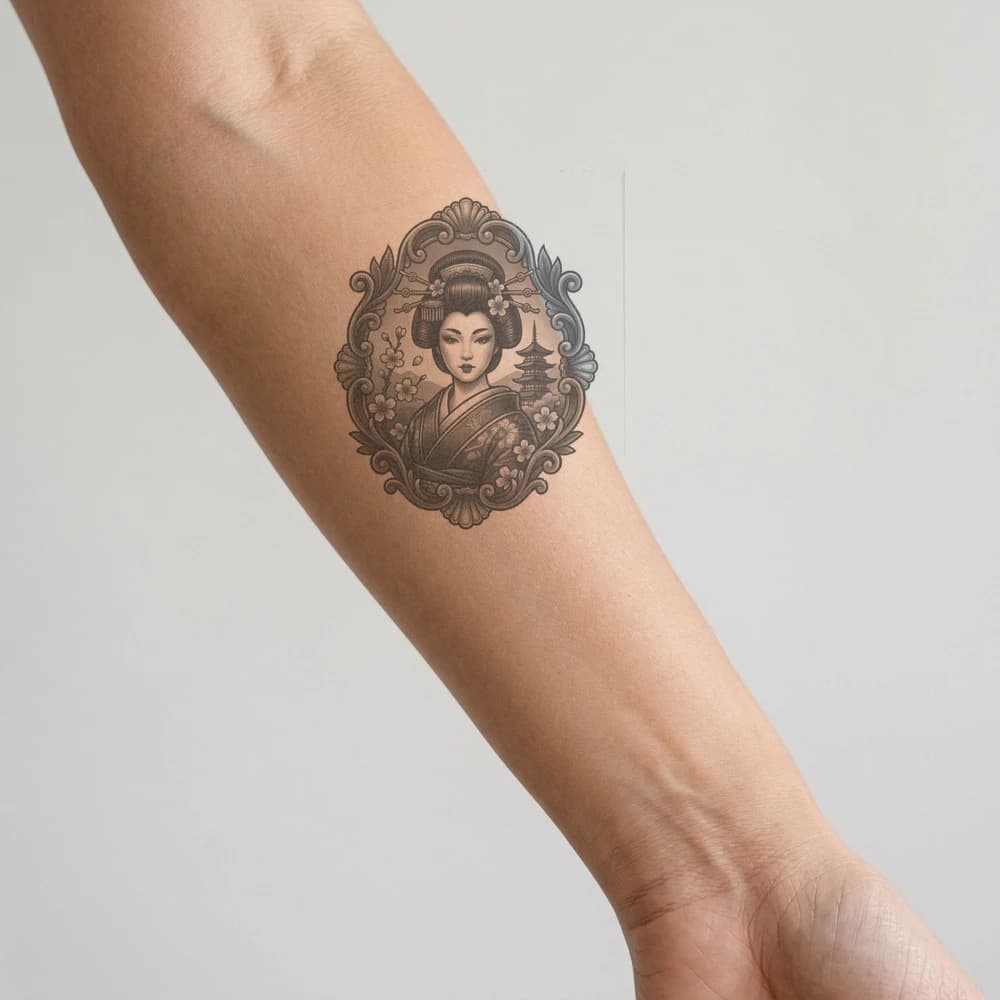 High-fidelity 5-year healed tattoo simulation composite