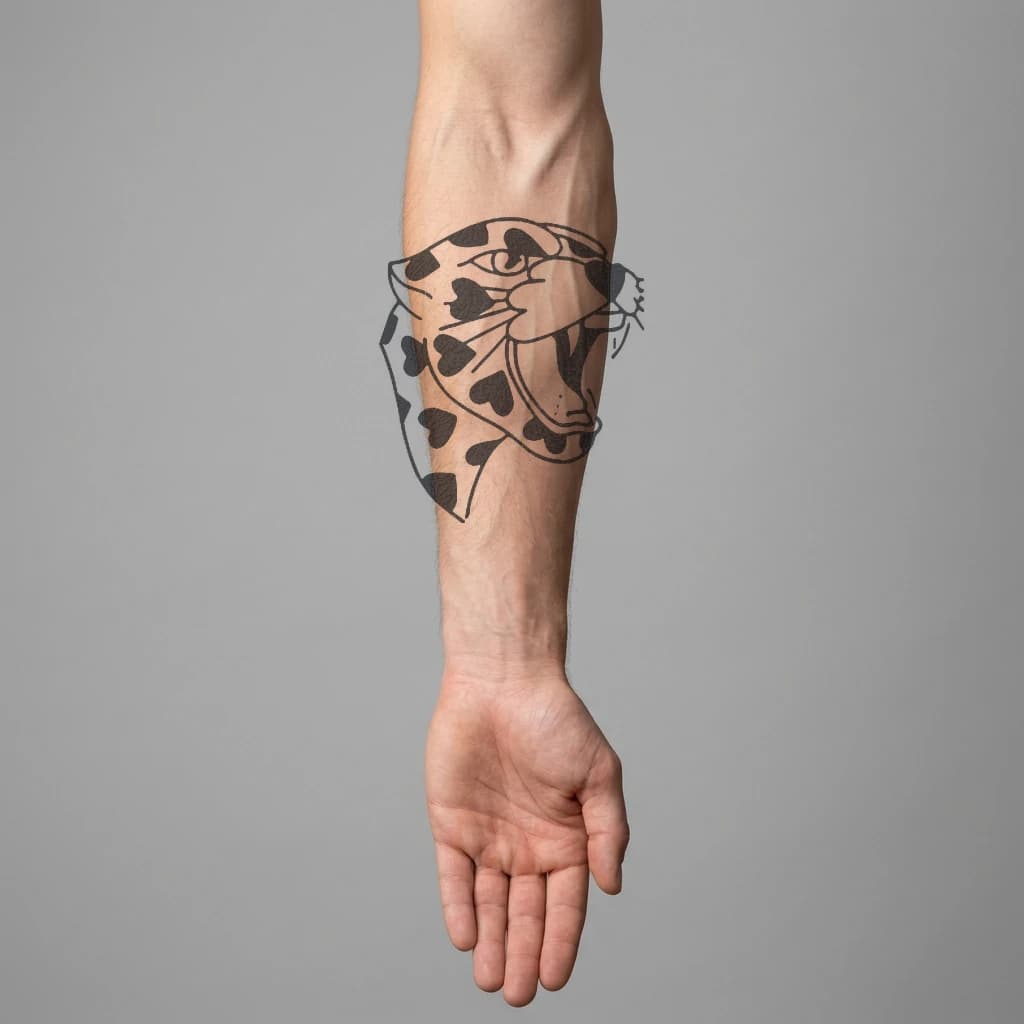 High-fidelity 5-year healed tattoo simulation composite