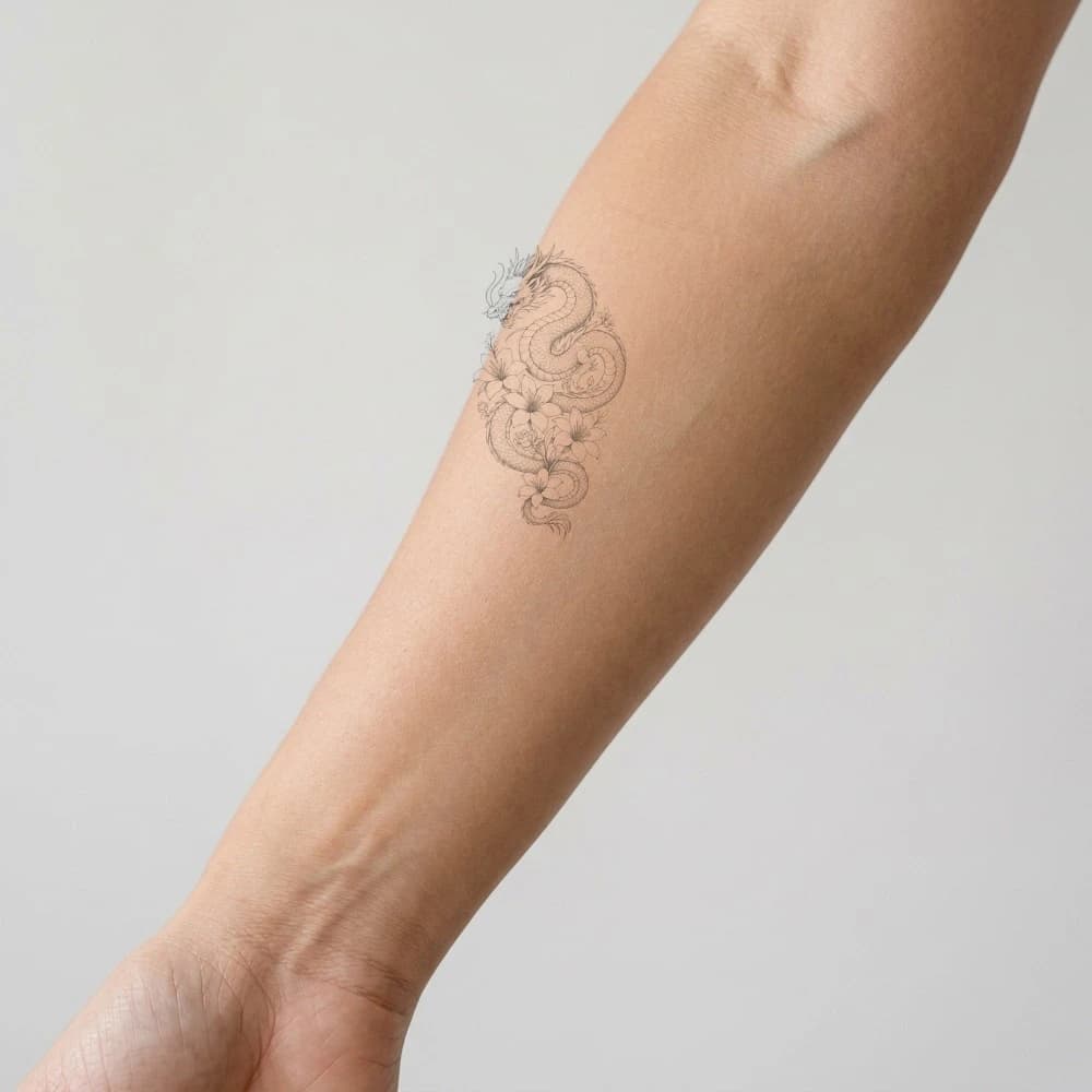 High-fidelity 5-year healed tattoo simulation composite
