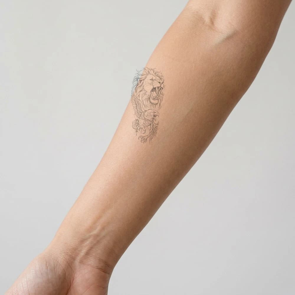 High-fidelity 5-year healed tattoo simulation composite