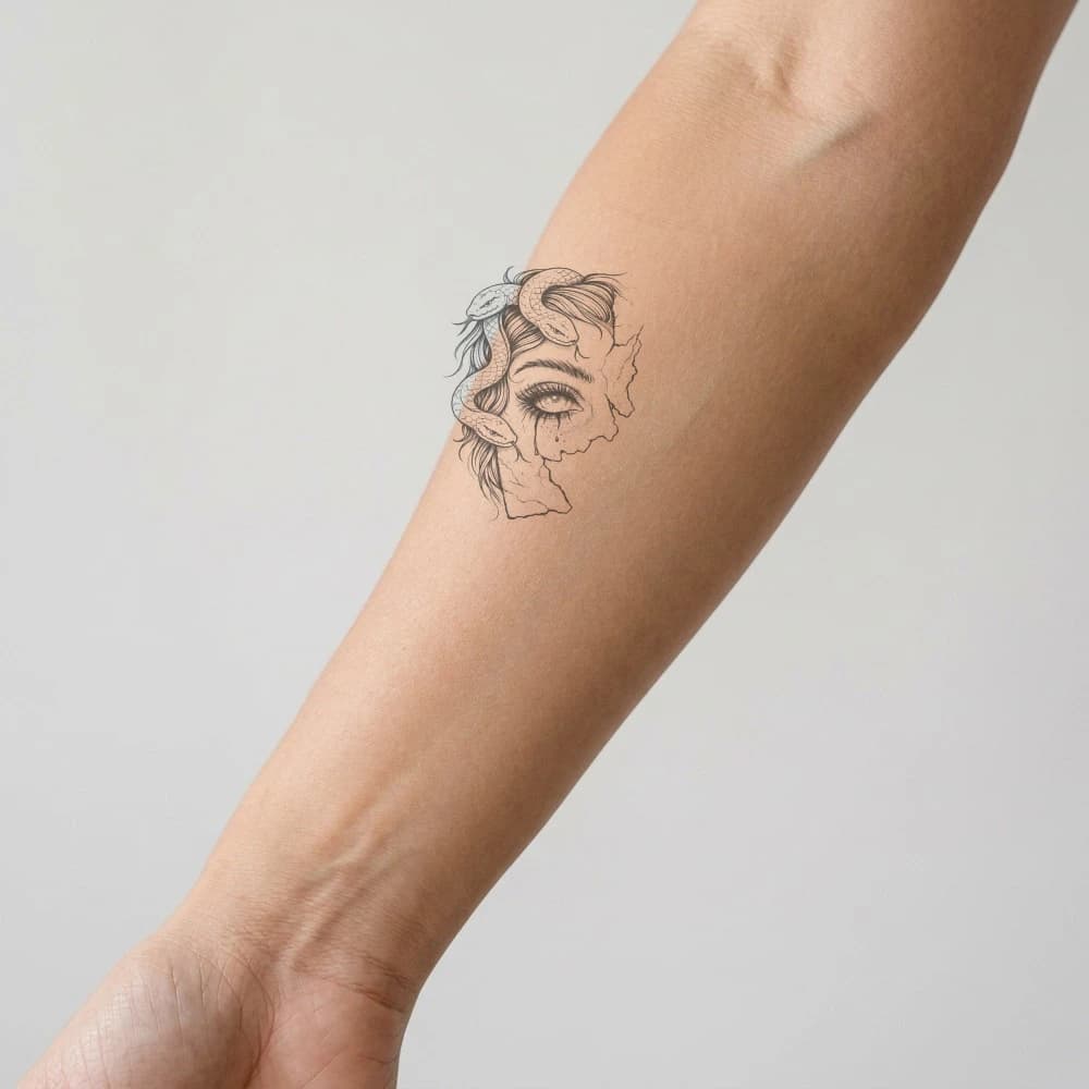 High-fidelity 5-year healed tattoo simulation composite