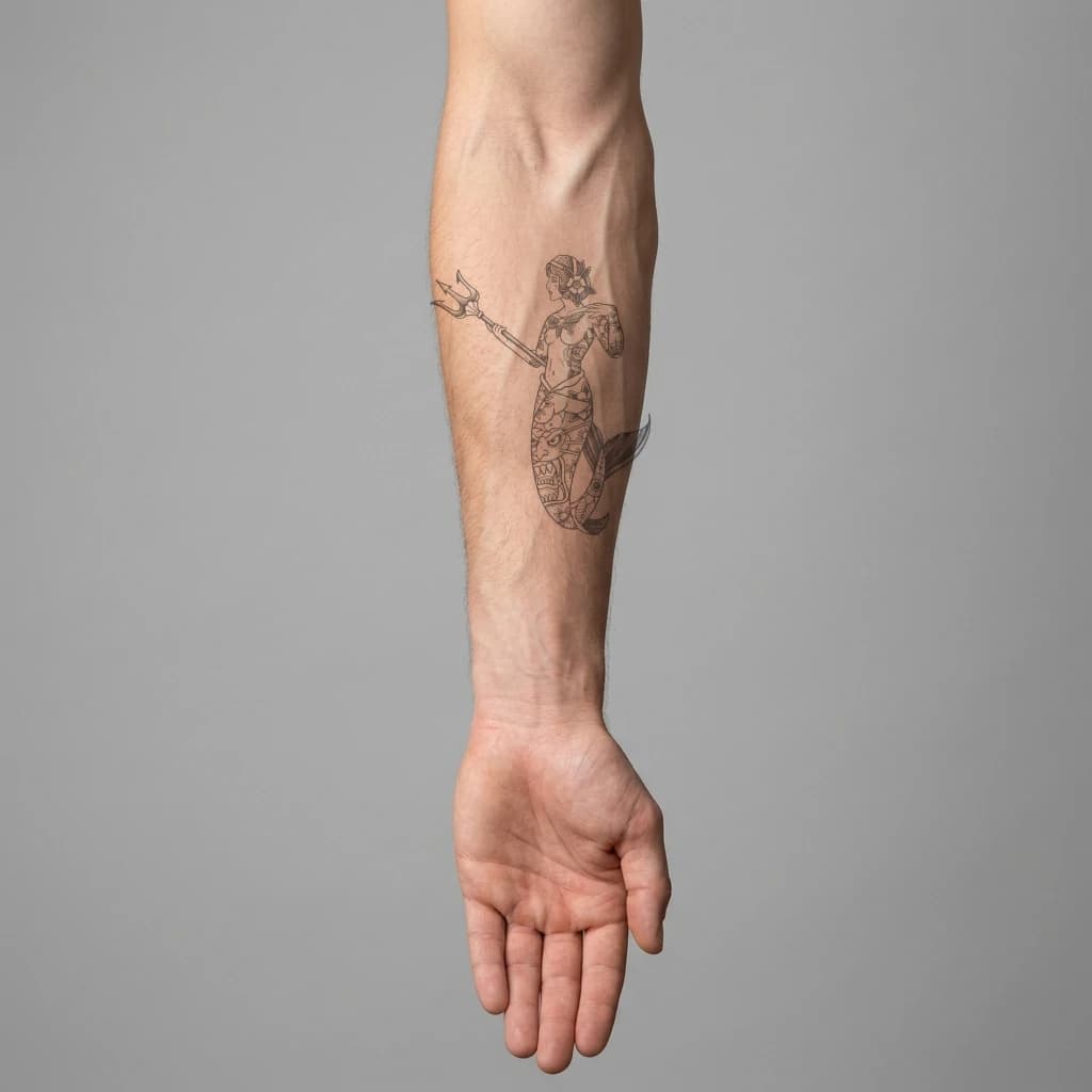High-fidelity 5-year healed tattoo simulation composite