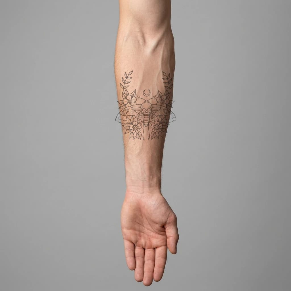 High-fidelity 5-year healed tattoo simulation composite