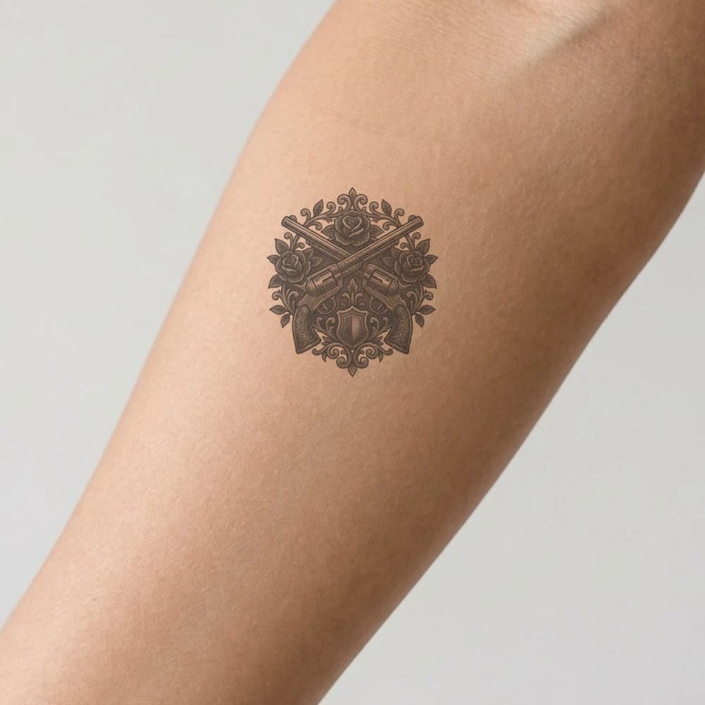 High-fidelity 5-year healed tattoo simulation composite